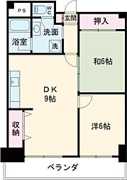 プラネット藤井寺 2DKの間取図画像