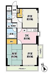 ローヤルコーポ寿 3DKの間取図画像