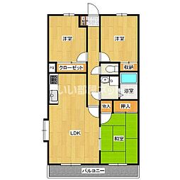 ミレニアム 3LDKの間取図画像