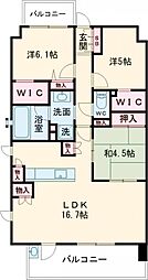ポレスター今治駅前レジデンス 3LDKの間取図画像