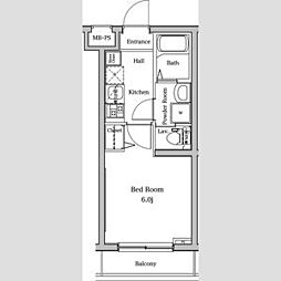 ラフィスタ宮崎台 1Kの間取図画像