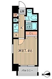 ヒューマンハイム船橋 1Kの間取図画像