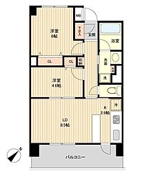 グラディート町田 2LDKの間取図画像