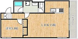 マンションしんゆう 1LDKの間取図画像