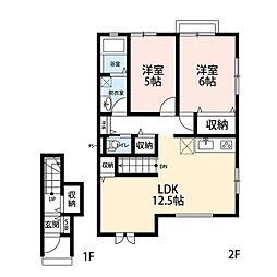 タウンコート・クレマチス 2LDKの間取図画像