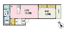 キャメル越谷3 1LDKの間取図画像