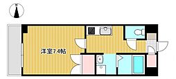 ジュネス天領2 1Kの間取図画像