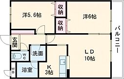 ロイヤルガーデン住吉 2LDKの間取図画像
