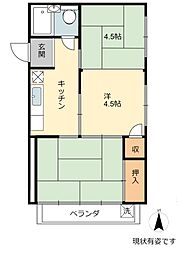 大和ビル 3Kの間取図画像
