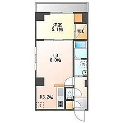 スペチアーレ・プリーモ 6階1LDKの間取り