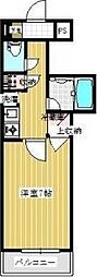 エトワール江木町 1Kの間取図画像