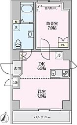 ラシクラスInfina中村橋 2DKの間取図画像