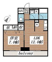 市原市白金町3丁目マンション 1LDKの間取図画像