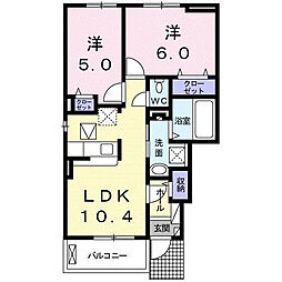マリアージュ 2LDKの間取図画像