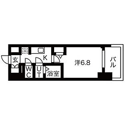 ファステートNAGOYA今池バレンシア 1Kの間取図画像