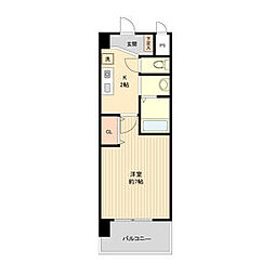 パークフラッツ金山 1Kの間取図画像
