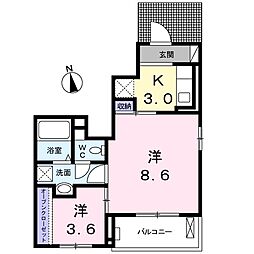 メゾン・ミッテ 1Kの間取図画像