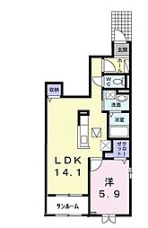 ラフォーレ9 1LDKの間取図画像