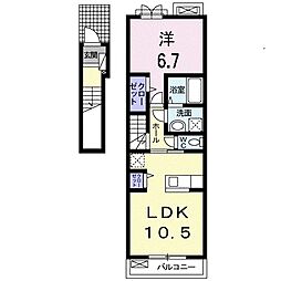 ラフテル 1LDKの間取図画像