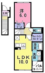 ソニオ 1LDKの間取図画像