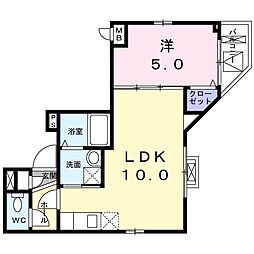 フォーシーズン西が丘 1LDKの間取図画像