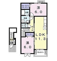 間取図画像 2LDK