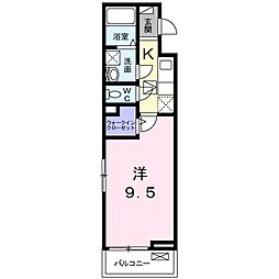 リガール 1Kの間取図画像