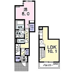 ドゥメゾン 1LDKの間取図画像