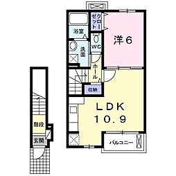 ルネッサンス 1LDKの間取図画像