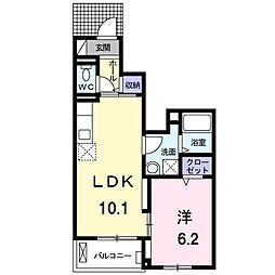 モデッサ15 1LDKの間取図画像