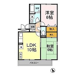 グランドゥールタナカ 2LDKの間取図画像