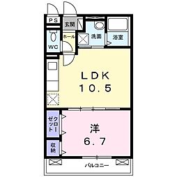 メゾン　ド　ミニョン 3階1LDKの間取り
