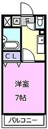 CAPITAL上浜 1Kの間取図画像