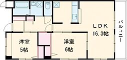 ウィズピュアあのお 2LDKの間取図画像