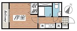 メゾン・ド・ヴィレ目黒 1Kの間取図画像