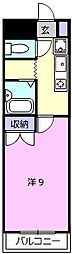 ボナール 1Kの間取図画像