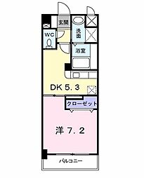 ハミングバード上吉田 1DKの間取図画像