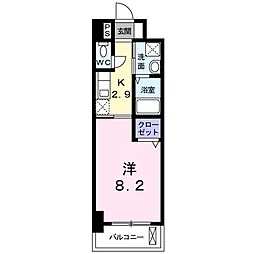 フレンテ二島2 1Kの間取図画像
