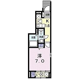 フェリーチェ 1Kの間取図画像
