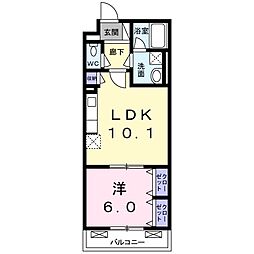 パラッツオ入倉 1LDKの間取図画像