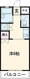 ガルヴォ三ヶ森 1Kの間取図画像