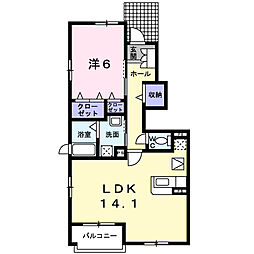 アンジュ3 1LDKの間取図画像