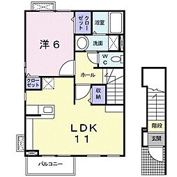 ガーデンハウスインパクト 1LDKの間取図画像