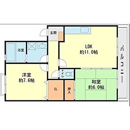 ファミーユ2 2LDKの間取図画像