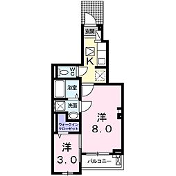 桂川サニーライフ 2Kの間取図画像