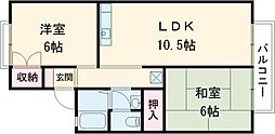 スィーツ山路 2階2LDKの間取り