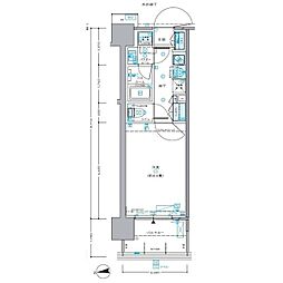 セントラルプレイス新宿御苑前 1Kの間取図画像