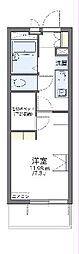 レオパレス緑丘 1Kの間取図画像