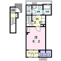 グレースメロウC 1Kの間取図画像