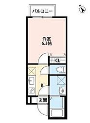 オリーブ武石 1Kの間取図画像